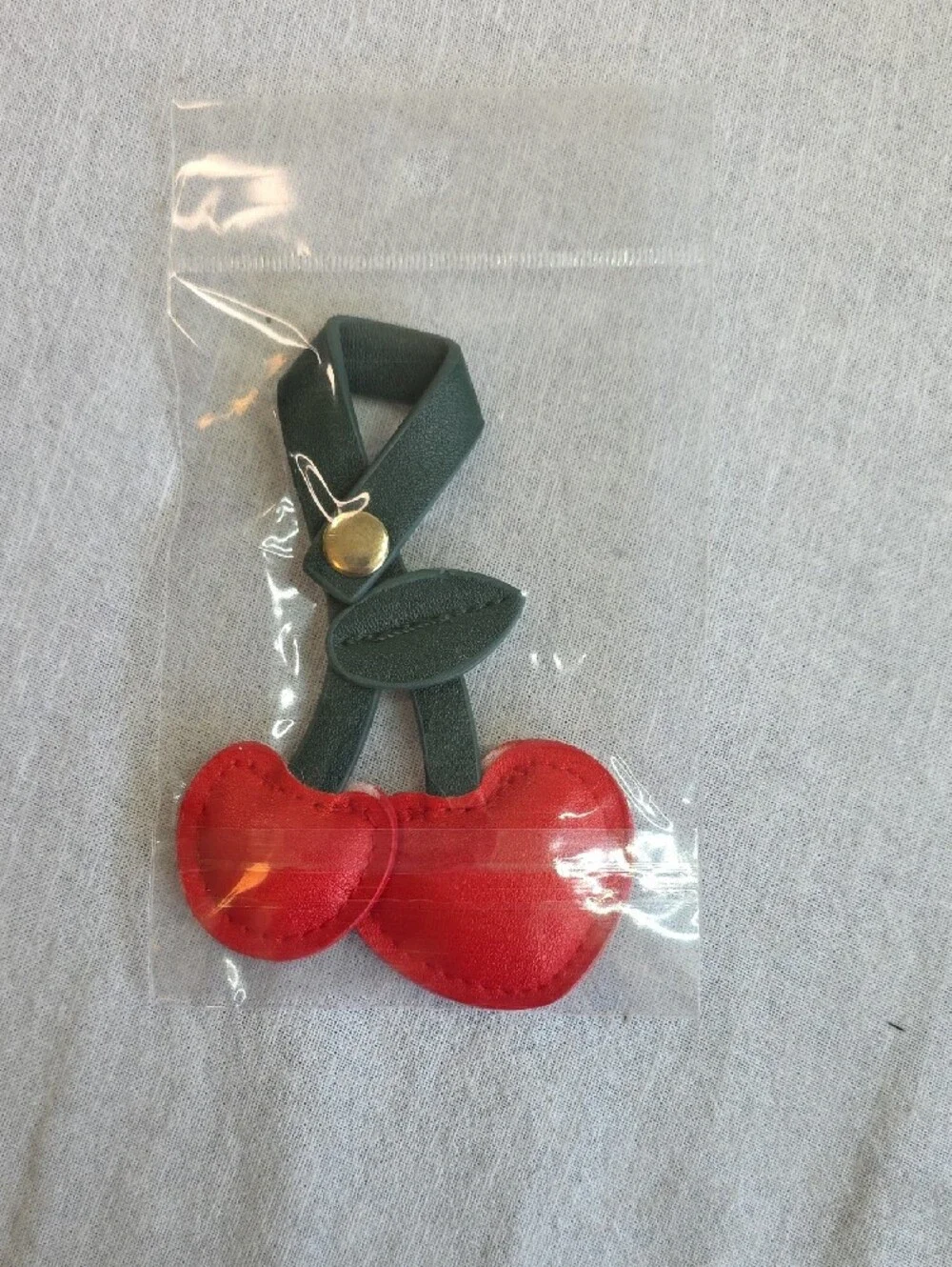 Red Cherry Heart 12 Count Bag Charms